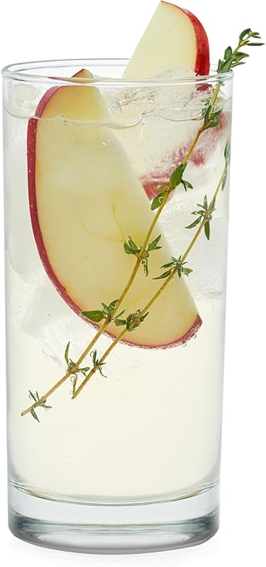 Libbey 15.5oz Heavy Base Drinking Glasses Set of 8, Elegant, Weighted,
