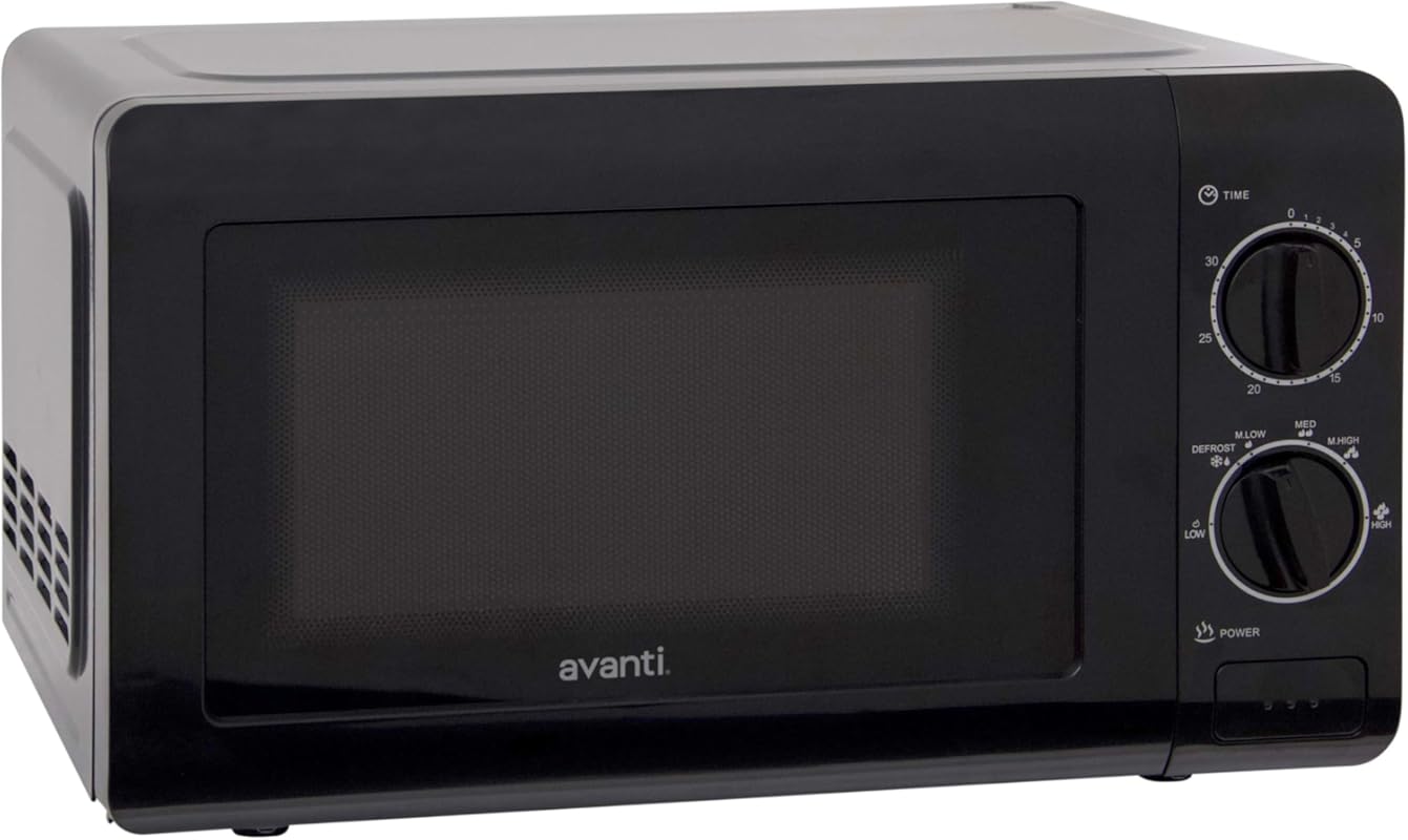 Avanti 0.7 Cu. Ft. 700W Compact Mechanical Microwave Oven, 5 Power, De