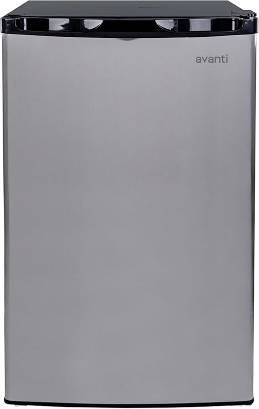 Avanti 4.4 cu. ft. Compact Refrigerator Mini-Fridge in Stainless Steel