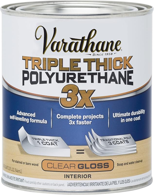 Varathane Triple Thick Polyurethane Clear Wood Finish: Self-Leveling, 