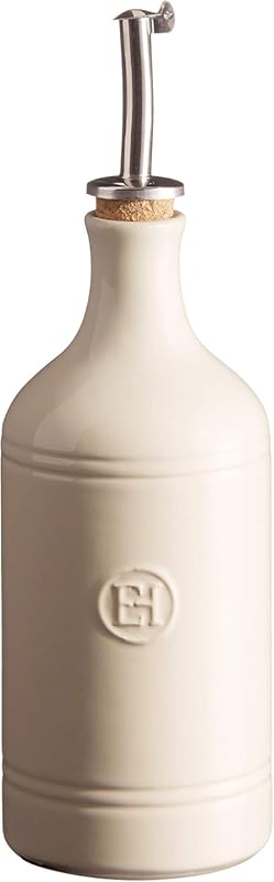 Emile Henry Clay Oil Cruet Bottle, Premium Stoneware Dispenser for Oli