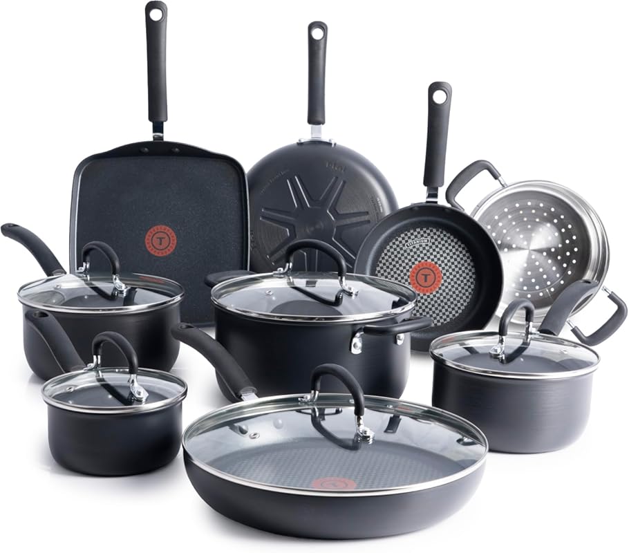 T-fal Ultimate Hard Anodized Nonstick 14-Piece Cookware Set, Oven Safe