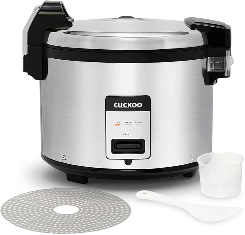 CUCKOO CR-3032 Commercial 60-Cup Rice Cooker & Warmer, Extra Large, On