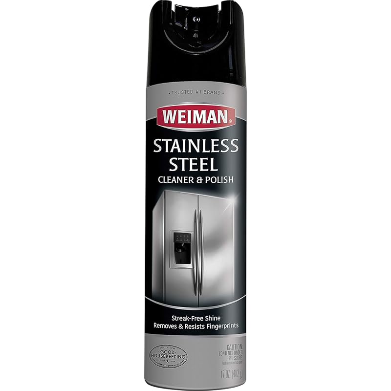Weiman Stainless Steel Cleaner & Polish Aerosol Spray, 17oz 6-Pack