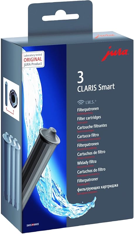 Jura Claris Smart Filter Cartridge, 3-Piece Set, Grey, for Optimal Wat