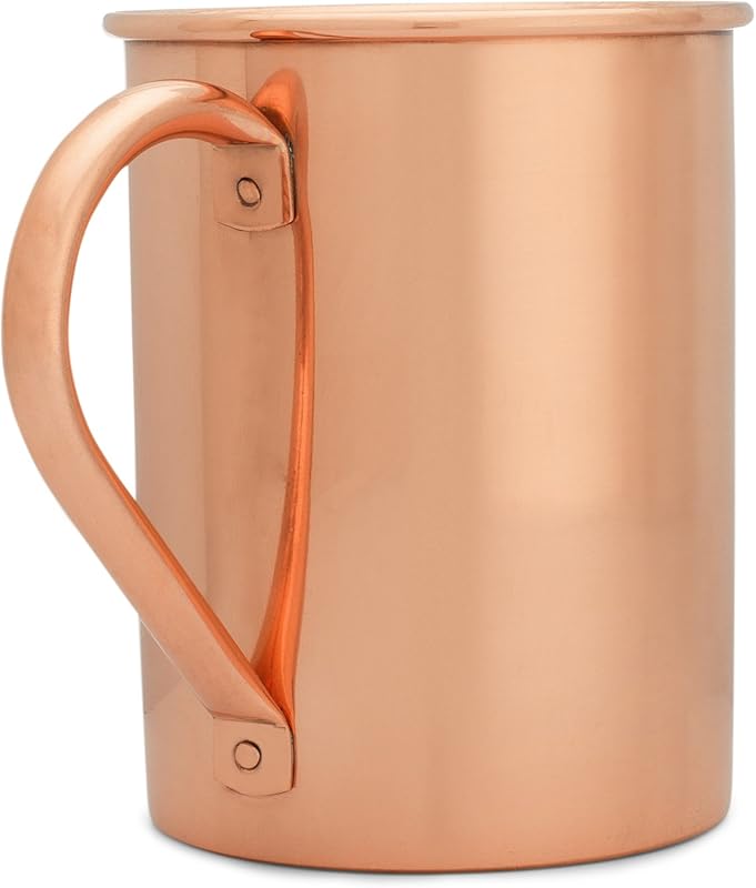 Copper Mules PURE RAW Copper Mug, 16oz, Smooth Finish, Ayurvedic Healt