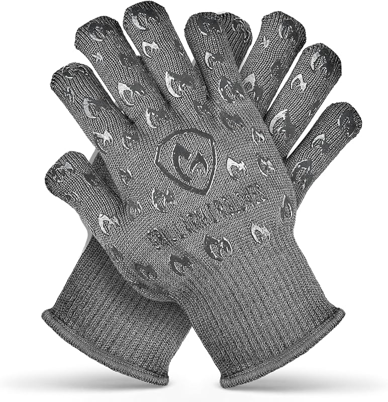 Oven Gloves with Fingers, 932°F Extreme Heat & Cut Resistant, EN407 Ce