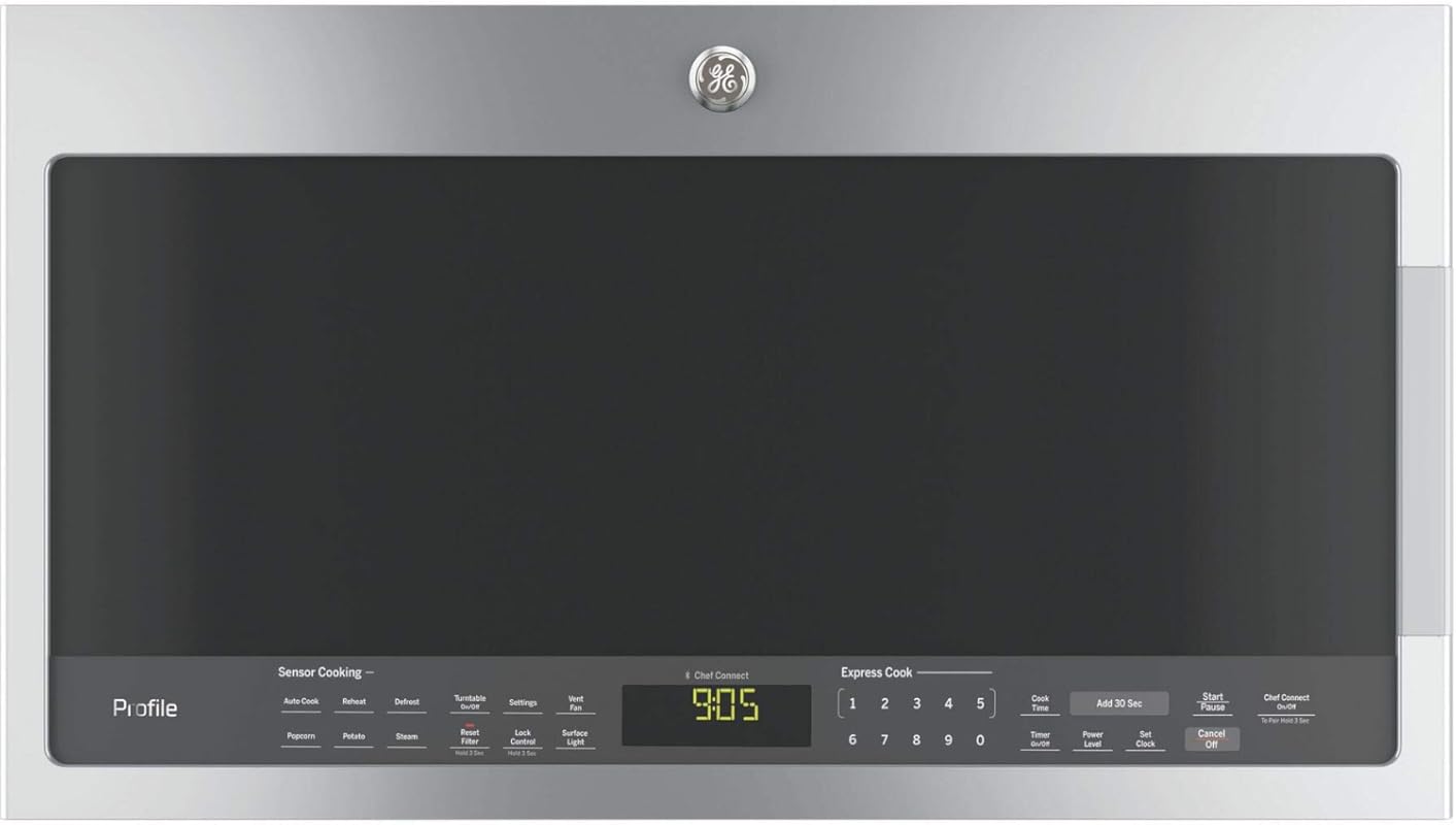 GE PVM9005SJSS Over-the-Range Microwave Oven, Premium Stainless Steel 
