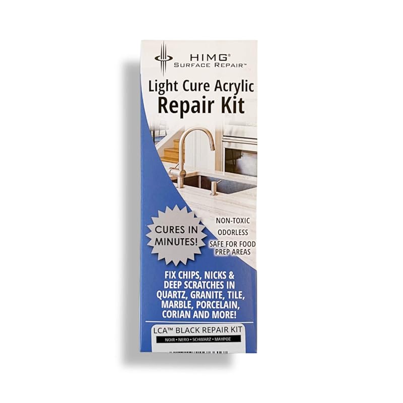 HIMG Surface Repair Black Countertop Chip Repair Kit for Granite, Quar