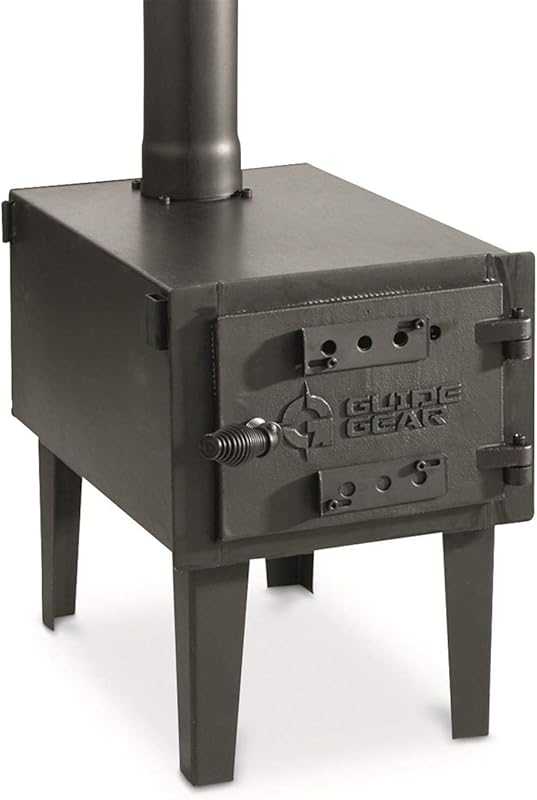 Guide Gear Portable Outdoor Wood Burning Stove with Chimney Pipe for T