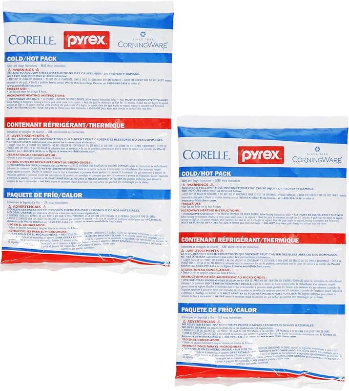 Pyrex Portable Large Reusable Cold/Hot Pack – Soothing Pain Relief for