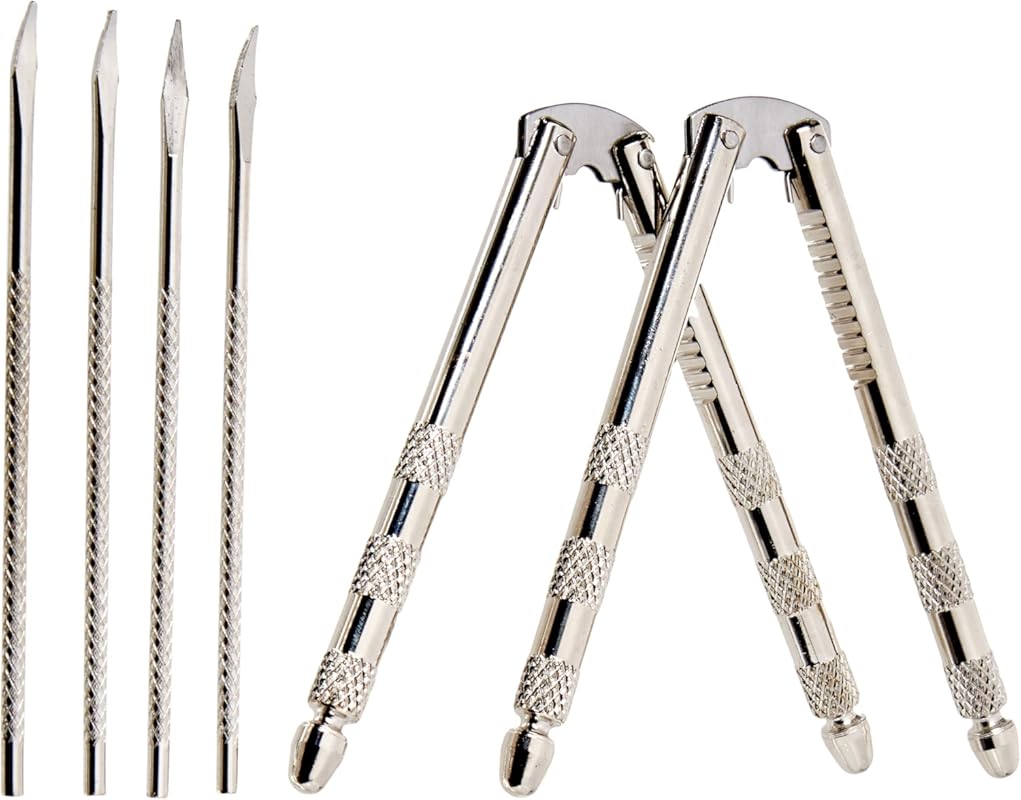 Chef Craft 21629-2PK Stainless Steel Nut Cracker & Pick Set (2 Cracker