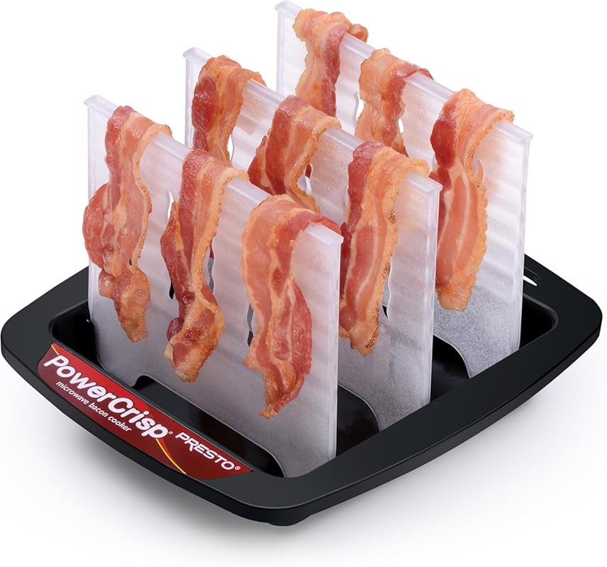 Presto 05101 Microwave Bacon Cooker, Black, for Fast and Easy Crispy B
