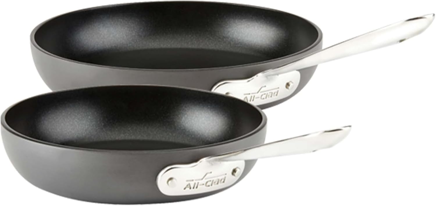 All-Clad HA1 Hard Anodized Nonstick 2-Piece Fry Pan Set, 8 & 10 Inch, 