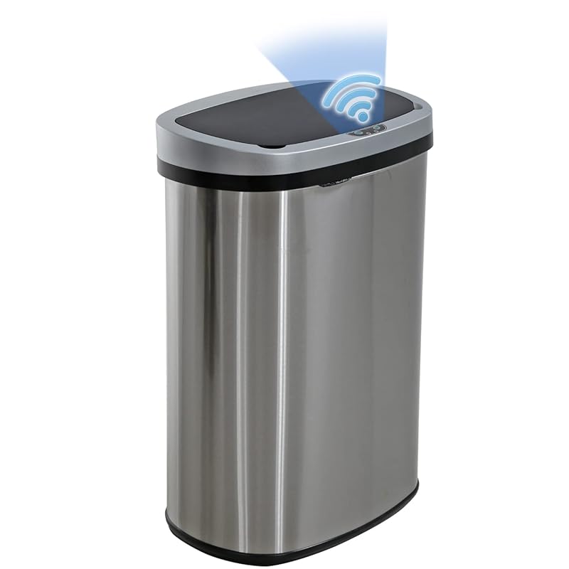 BestOffice 13 Gallon Automatic Touchless Trash Can, Odor Control, Mode