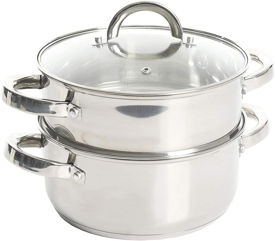 Oster Sangerfield 3-Quart Stainless Steel Dutch Oven with Steamer Bask