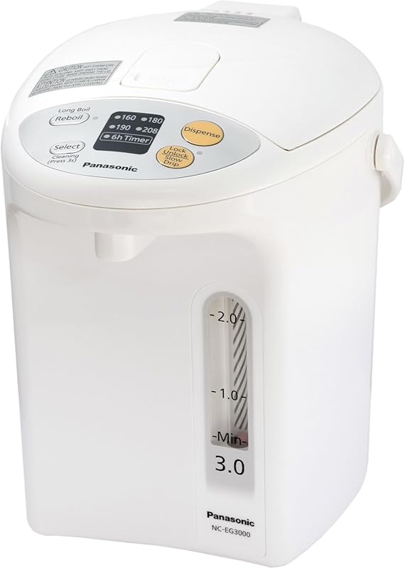 Panasonic NC-EG3000 3.2qt Electric Hot Water Dispenser, Slow-Drip, 4 T