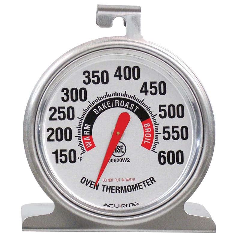 AcuRite 00620A2 Stainless Steel Oven Thermometer, 150°F to 600°F for P