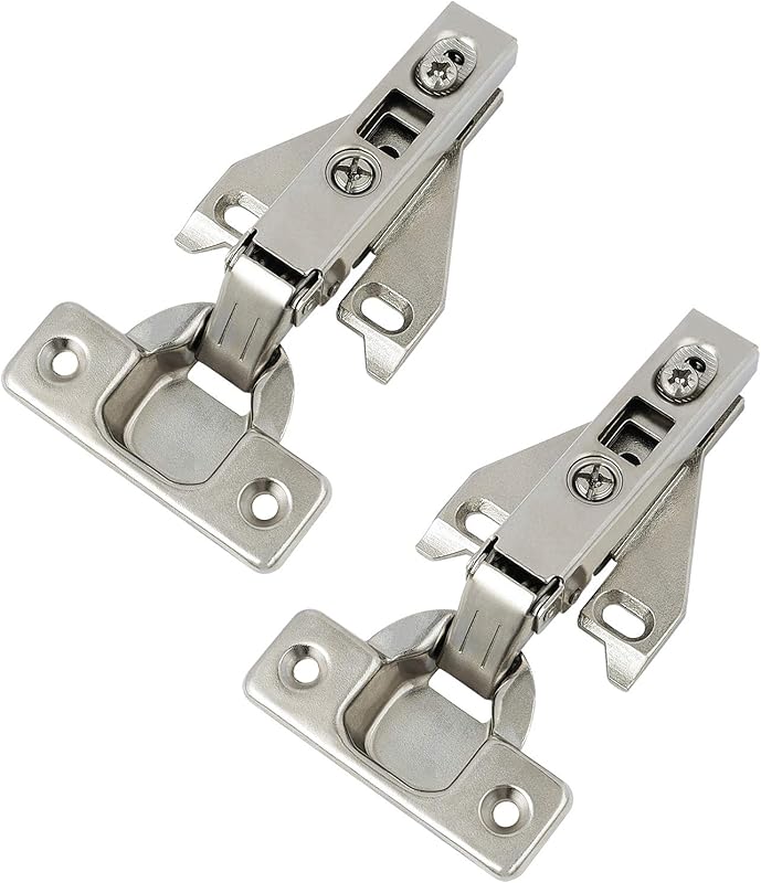 Probrico Kitchen Cabinet Hinges 1 Pair (2 Pack), Concealed, Brushed Sa
