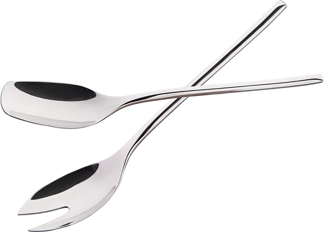 IMEEA 10-Inch 18/10 Stainless Steel Salad Servers Set – Durable Servin