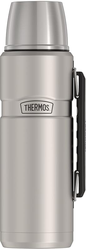THERMOS Stainless King 40oz Vacuum-Insulated Beverage Bottle, Durable 