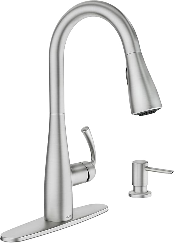 Moen Essie Pulldown Kitchen Faucet Set, Spot Resist Stainless, Modern 