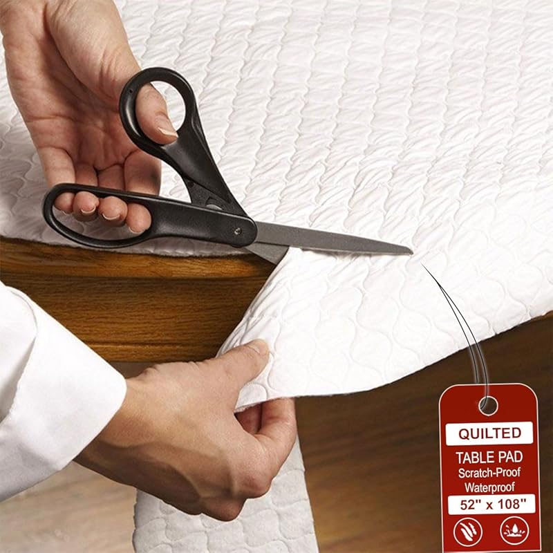 LAMINET Deluxe Heavy-Duty Quilted Table Pad Protector