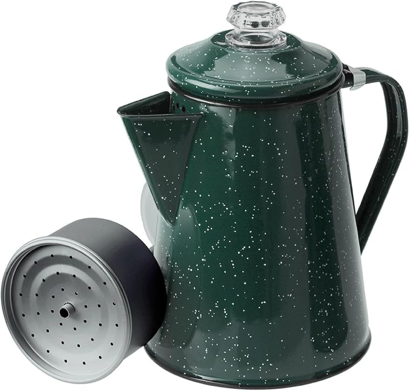 GSI Outdoors Enamelware Percolator Coffee Pot – Perfect Campfire Kettl