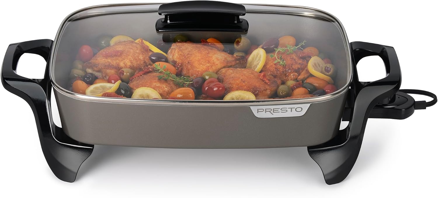 Presto 06856 16-Inch Ceramic Electric Skillet with Nonstick Surface an