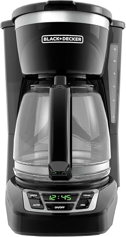 BLACK+DECKER 12-Cup Digital Programmable Coffee Maker with Washable Fi