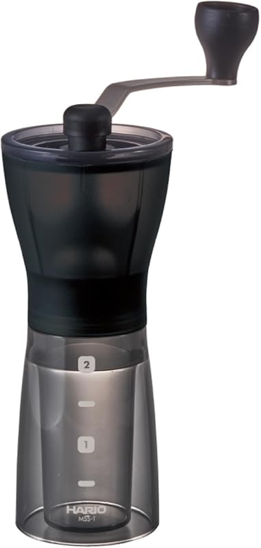 Hario Mini-Slim Plus Ceramic Coffee Mill, Compact Hand Grinder for Fre