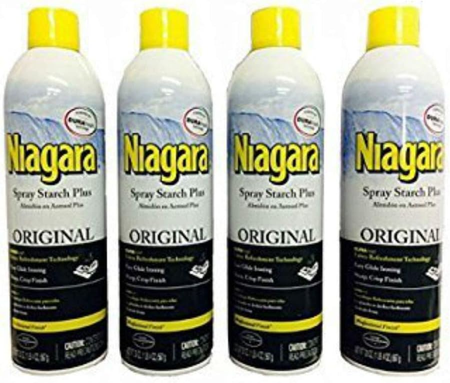 Niagara Spray Starch Plus Original 20oz (4-Pack): Fabric Stiffener wit