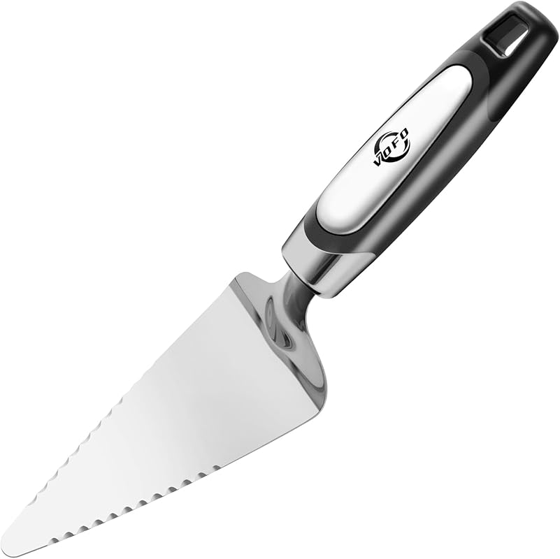 Black Stainless Steel Flatware Pie Server and Dessert Slicer for Cake,