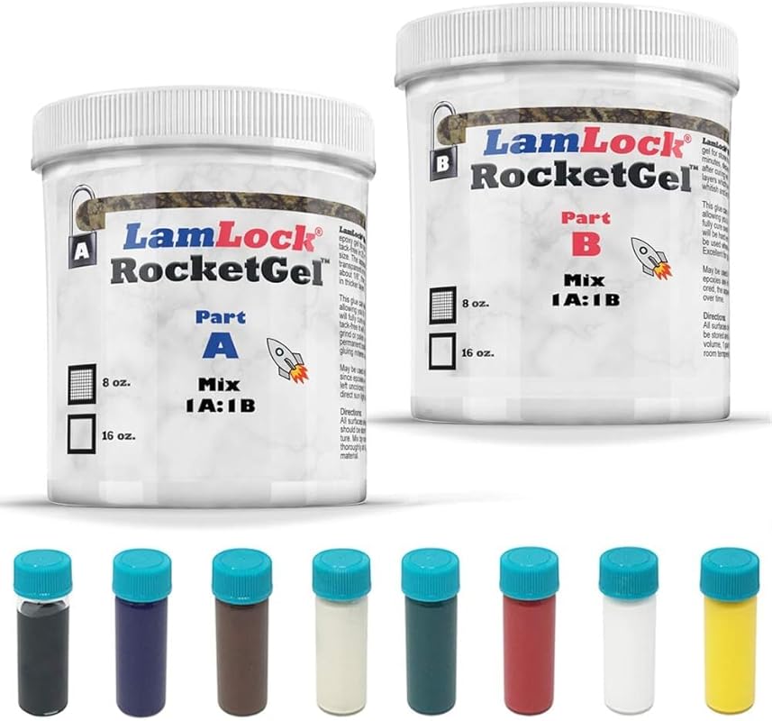 RocketGel 25 Minute Professional Epoxy Countertop Kit for Granite, Til