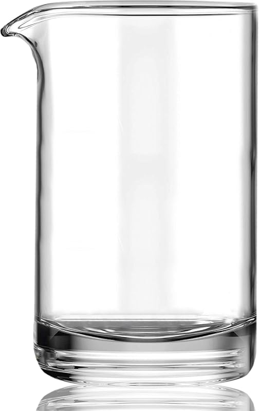 Cocktail Mixing Glass: Seamless, Handblown Old Fashioned Bar Mixer Gla