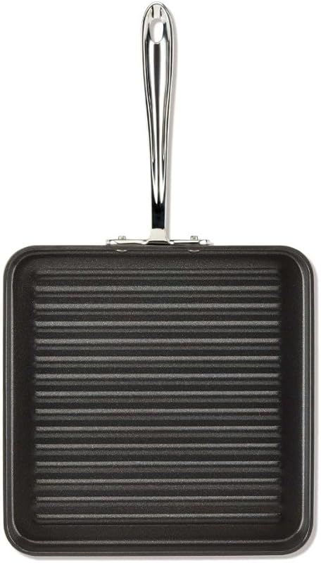 All-Clad HA1 Hard Anodized 11x11 Inch Nonstick Grill Pan, Oven Safe Co
