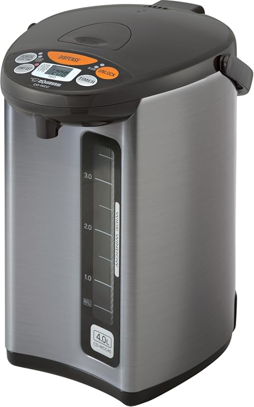 Zojirushi Micom 135oz/4L Water Boiler and Warmer, Silver Finish for Ho
