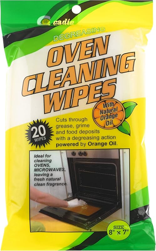 Cadie Degreasing Oven Cleaning Wipes (20 Count) for Quick Grease and F
