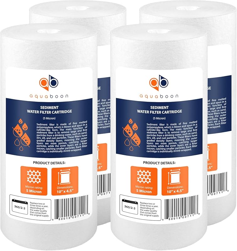Aquaboon 5 Micron 10x4.5 Whole House Sediment Filter Replacement Cartr