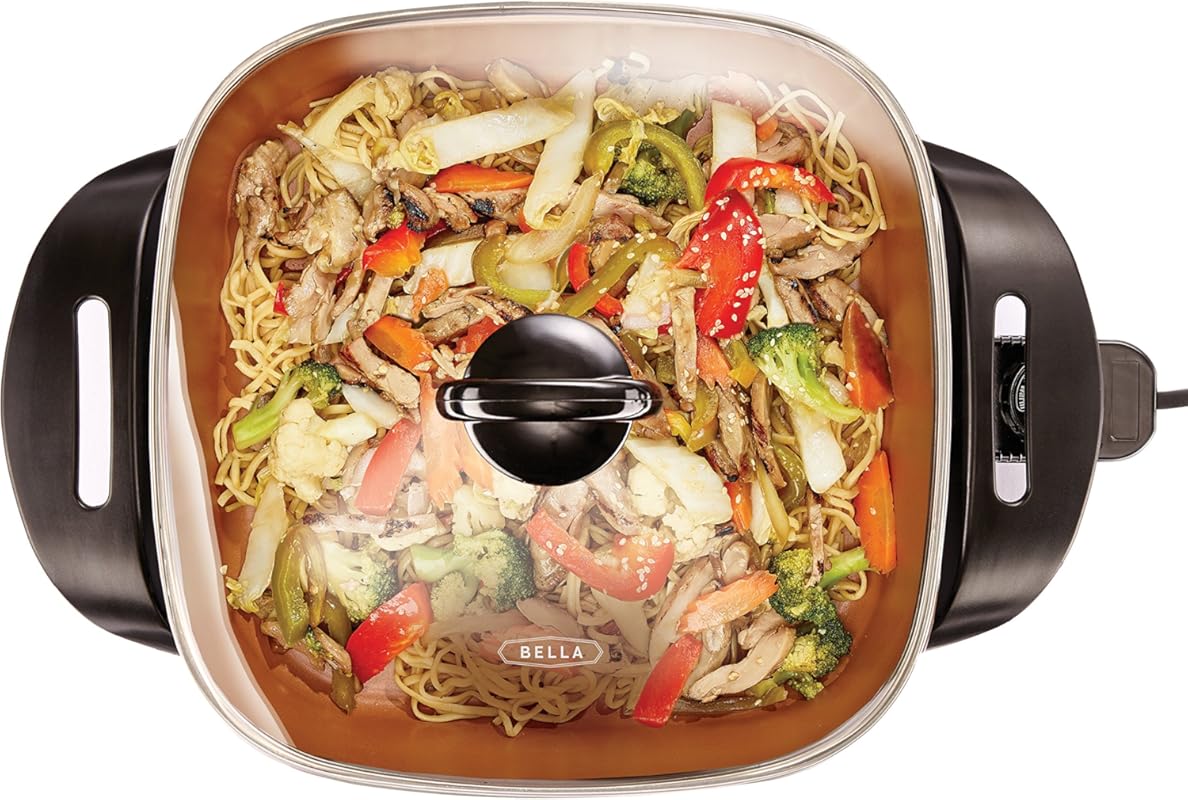 Bella 12-inch Electric Skillet and Frying Pan, Nonstick, Cool Touch Ha