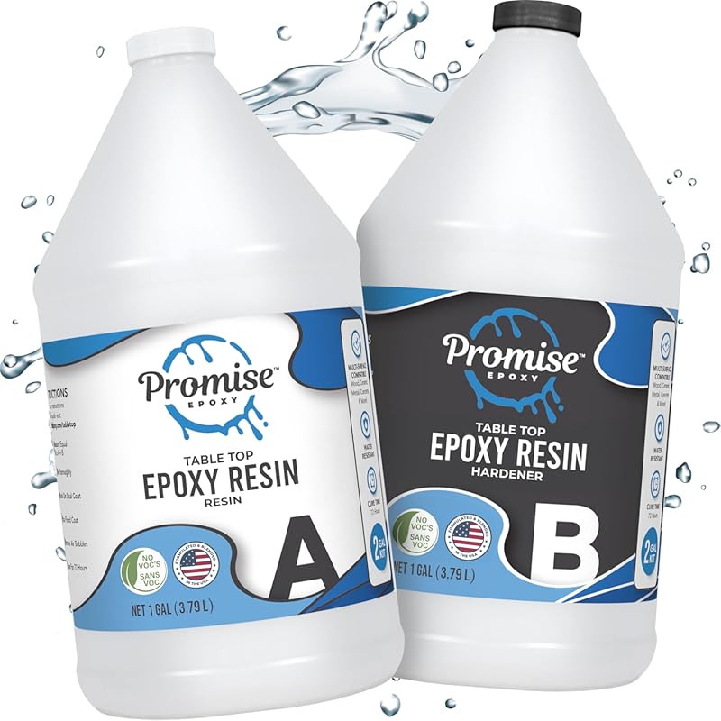 Promise Epoxy Resin Kit 2 Gallon: Crystal Clear, Self-Leveling, Food S