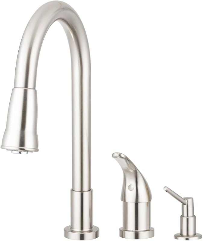 Pacific Bay Grandview Pull-Down Kitchen Sink Faucet with Soap Dispense