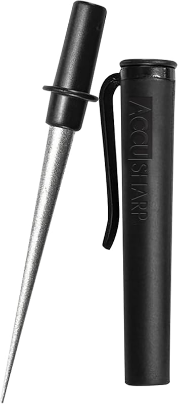 AccuSharp Diamond Compact Tapered Rod Sharpener: Portable Honing for S