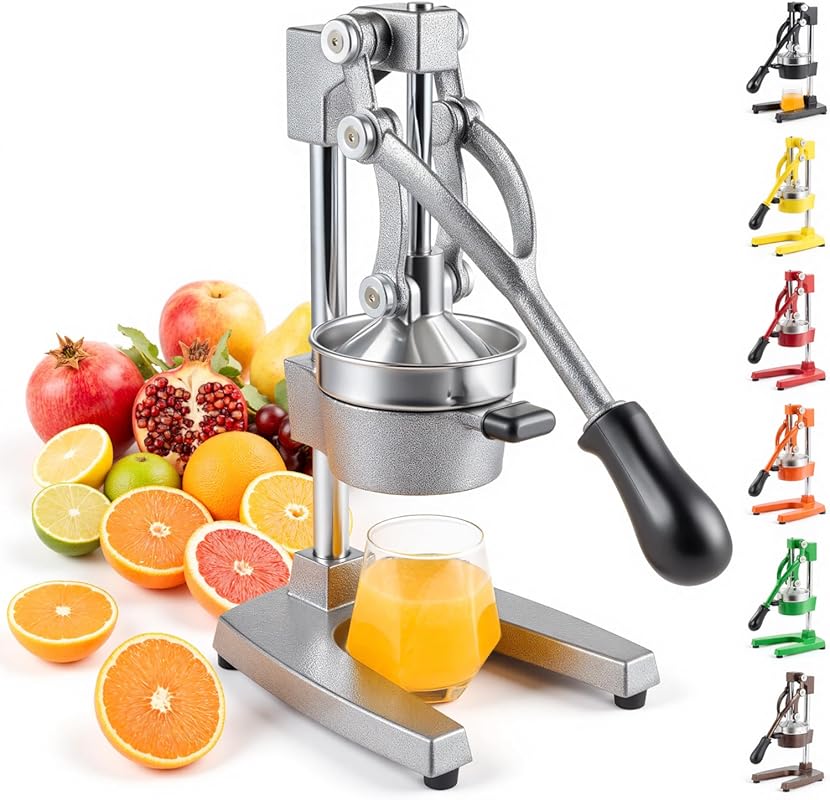 CO-Z Commercial Grade Cast Iron Manual Citrus Juicer, Heavy Duty Juice