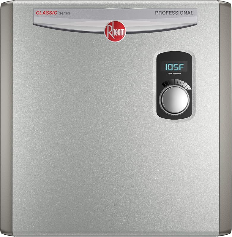 Rheem RTEX-24 24kW 240V Electric Tankless Water Heater, Gray, for Whol