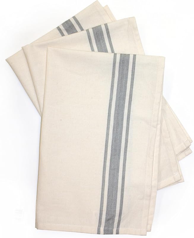 Aunt Martha's Gray Striped Dish Towels – Premium Absorbent Kitchen Tow