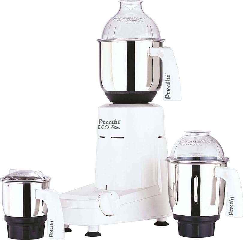 Preethi Eco Plus Mixer Grinder, 110V with 3 Jars & Bonus Service Kit f