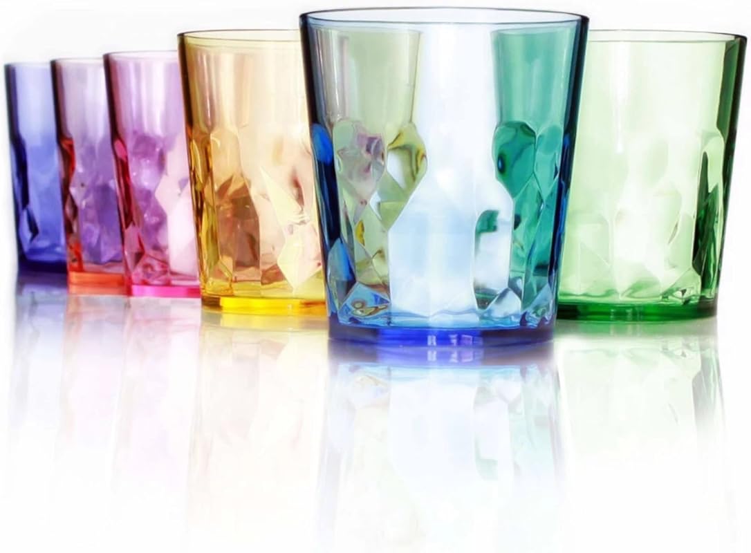 SCANDINOVIA 13oz Unbreakable Acrylic Glasses (Set of 6) - Made in Japa
