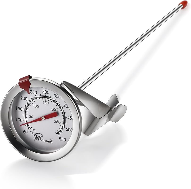 KT THERMO Analog Dial Instant Read Thermometer, 12" Stainless Steel St