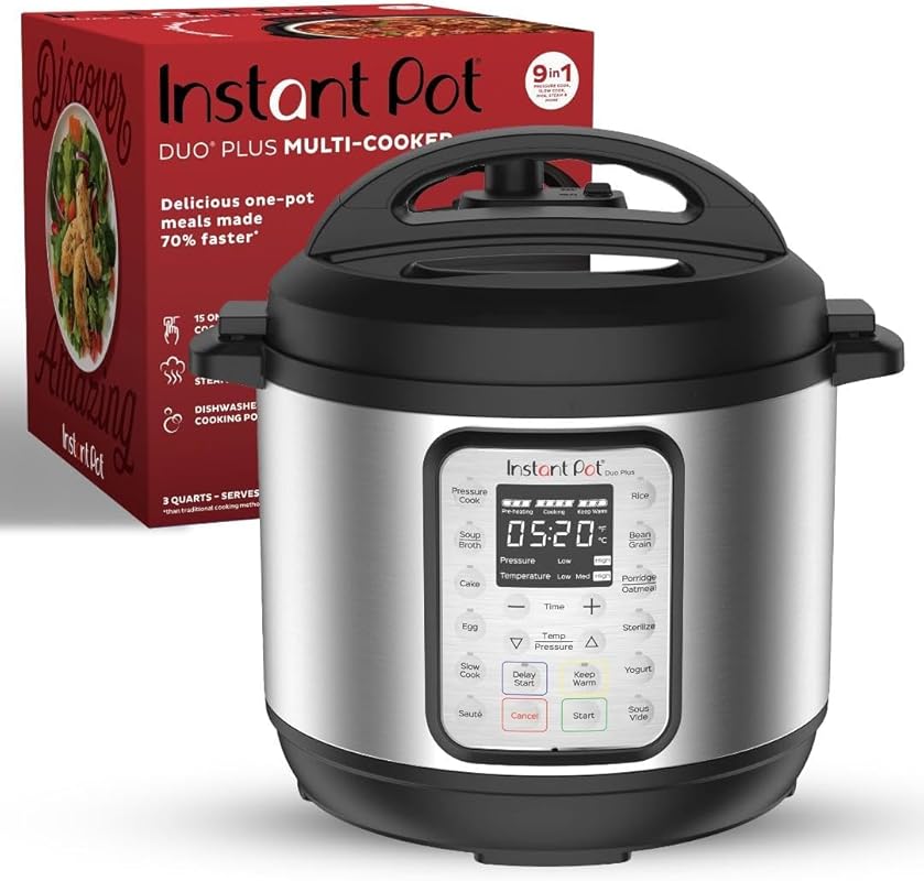 Instant Pot Duo Plus 9-in-1 Multicooker, Pressure Cooker, Slow Cooker
